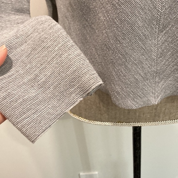 ZARA Grey Mock neck Crop Sweater - Picture 9 of 16